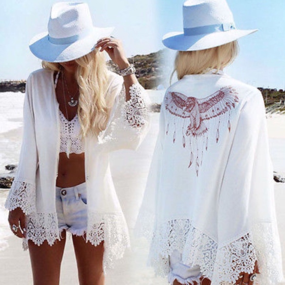 Other - BOHO Beach Cover up - WHITE Other - BOHO Beach Cover up - WHITE